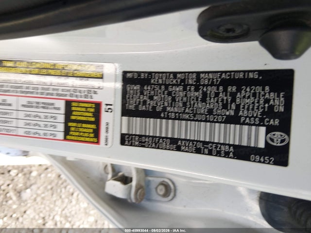 Toyota CAMRY LE 2018 4T1B11HK5JU010207 Image 9