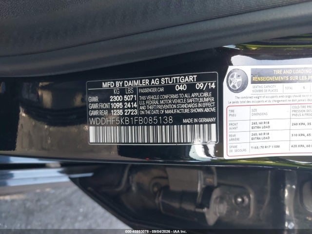 Mercedes-Benz E 350 2015 WDDHF5KB1FB085138 Image 9