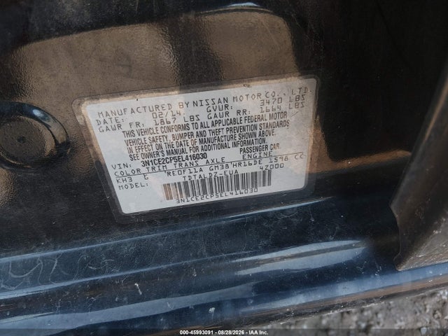 45993091 :رقم المزاد ، 3N1CE2CP5EL416030 vin ، 2014 Nissan Versa Note Sv مزاد بيع