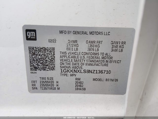GMC Acadia Awd Denali 2022 1GKKNXLS8NZ136710 Image 9