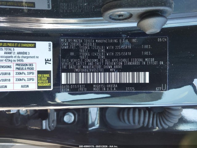 7MUFBABG2RV052783 Toyota Corolla Cross Hybrid Nightshade Edition