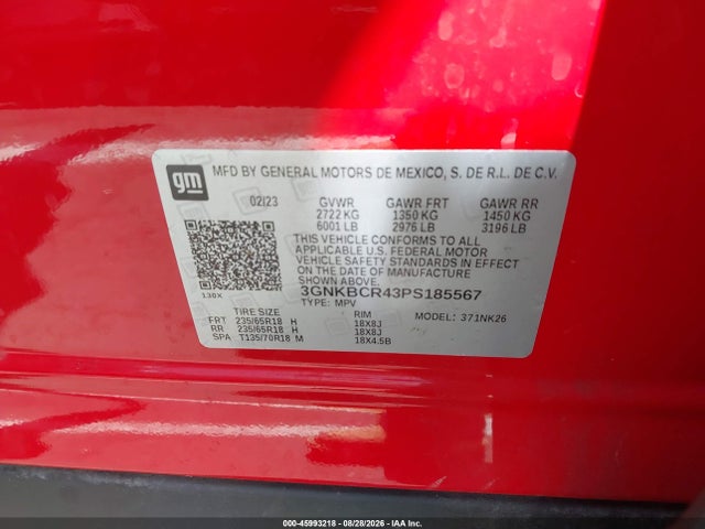 Chevrolet Blazer Fwd 2lt 2023 3GNKBCR43PS185567 Image 9