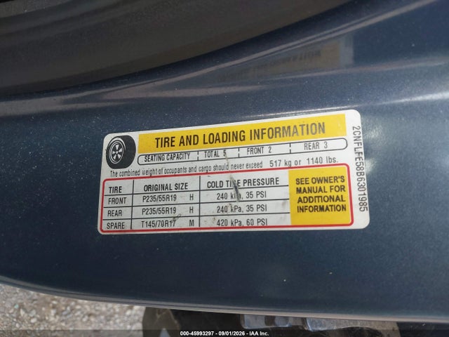 2011 Chevrolet Equinox Ltz მანქანა იყიდება აუქციონზე, vin: 2CNFLFE58B6301985, აუქციონის ნომერი: 45993297