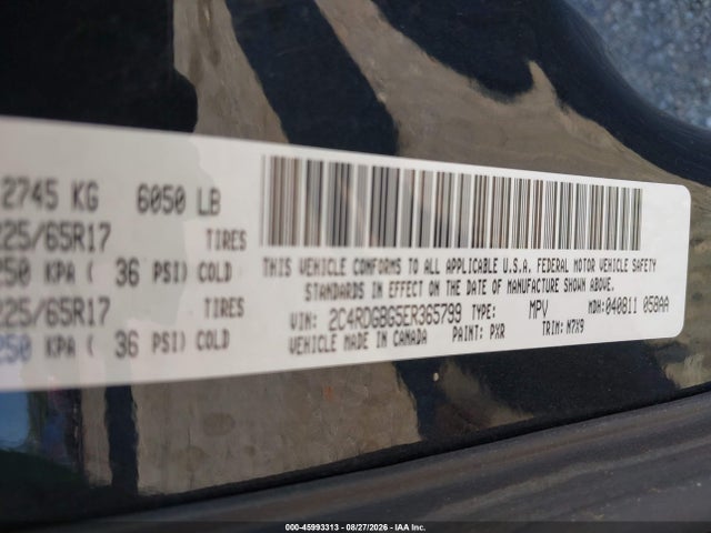 45993313 :رقم المزاد ، 2C4RDGBG5ER365799 vin ، 2014 Dodge Grand Caravan Se 30th Anniversary مزاد بيع