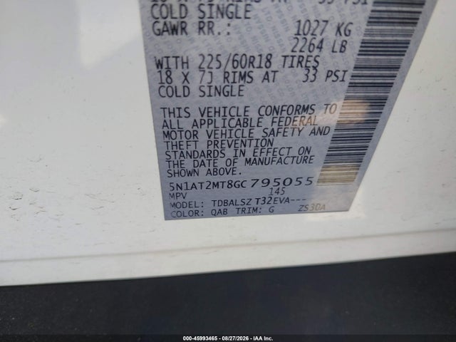 Aukcja sprzedaży 2016 Nissan Rogue Sl, vin: 5N1AT2MT8GC795055, numer aukcji: 45993465
