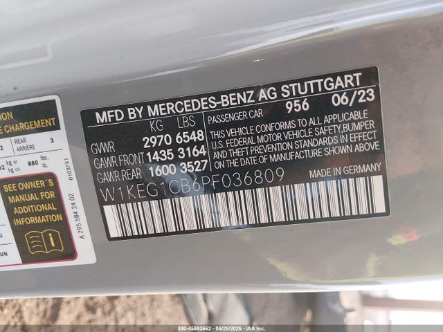 Продаж на аукціоні авто 2023 Mercedes-benz Eqe 350 4matic, vin: W1KEG1CB6PF036809, номер лоту: 45993662