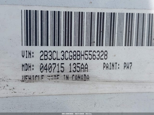 45993680 :رقم المزاد ، 2B3CL3CG8BH556328 vin ، 2011 Dodge Charger مزاد بيع