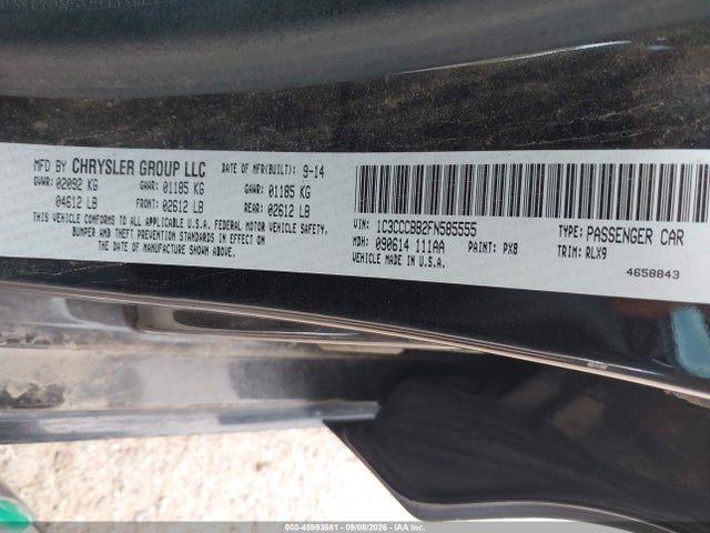 Aukcja sprzedaży 2015 Chrysler 200 S, vin: 1C3CCCBB2FN585555, numer aukcji: 45993681