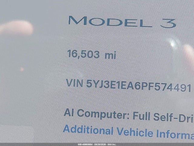 Tesla Model 3 Rear-wheel Drive 2023 5YJ3E1EA6PF574491 Image 14