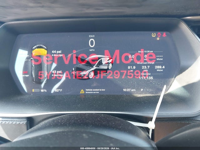 45994008 :رقم المزاد ، 5YJSA1E24JF297590 vin ، 2018 Tesla Model S 100d/75d/p100d مزاد بيع