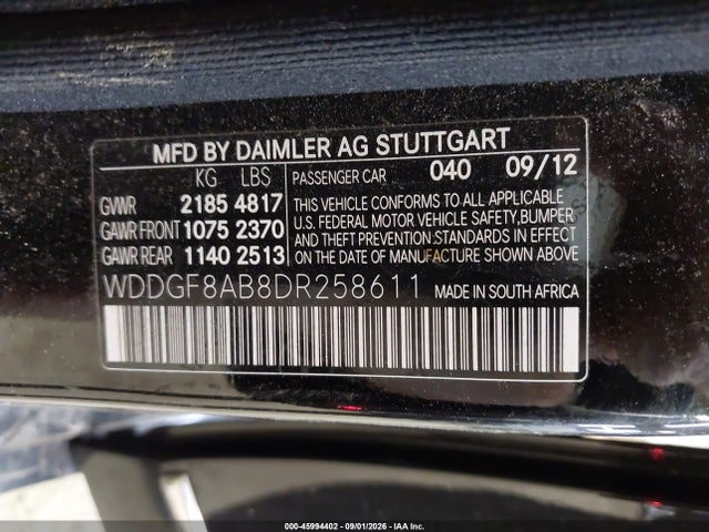 Продаж на аукціоні авто 2013 Mercedes-benz C 300 Sport 4matic, vin: WDDGF8AB8DR258611, номер лоту: 45994402