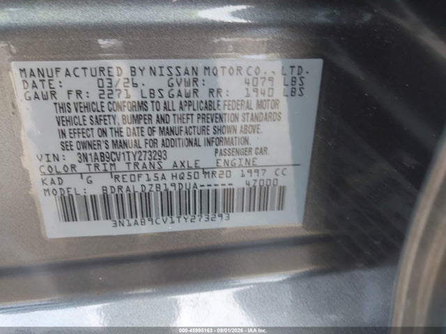 Aukcja sprzedaży 2026 Nissan Sentra Sv, vin: 3N1AB9CV1TY273293, numer aukcji: 45995163