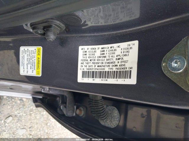 Продаж на аукціоні авто 2015 Honda Accord Lx, vin: 1HGCR2F33FA004595, номер лоту: 45995197