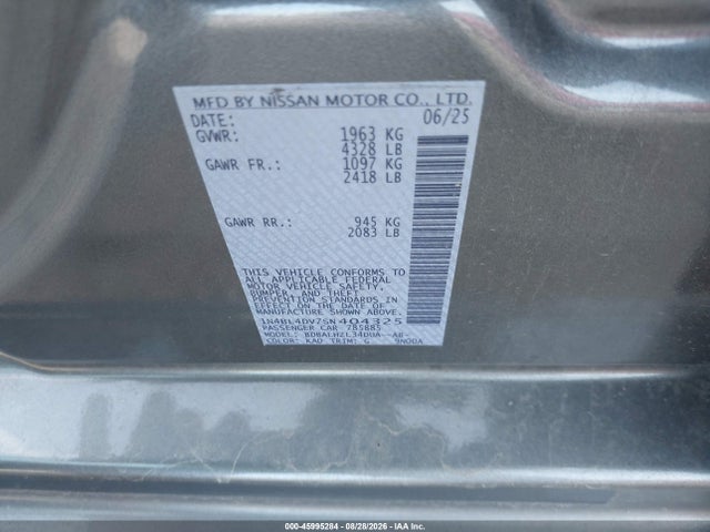 1N4BL4DV7SN404325 Nissan Altima Sv Fwd