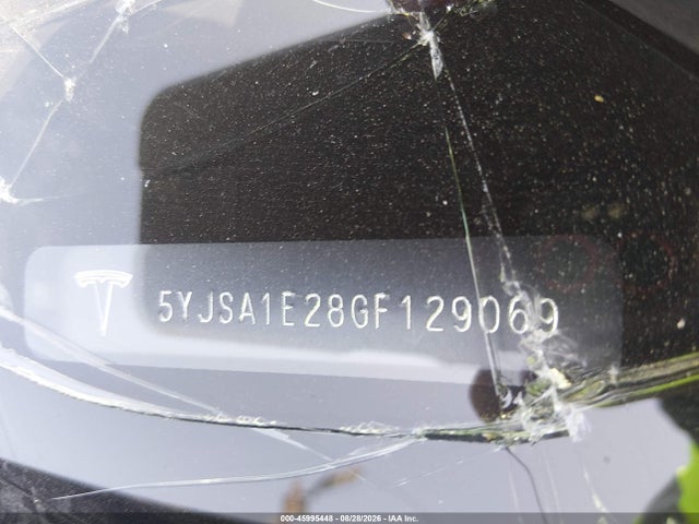 45995448 :رقم المزاد ، 5YJSA1E28GF129069 vin ، 2016 Tesla Model S 60d/70d/75d/85d/90d مزاد بيع