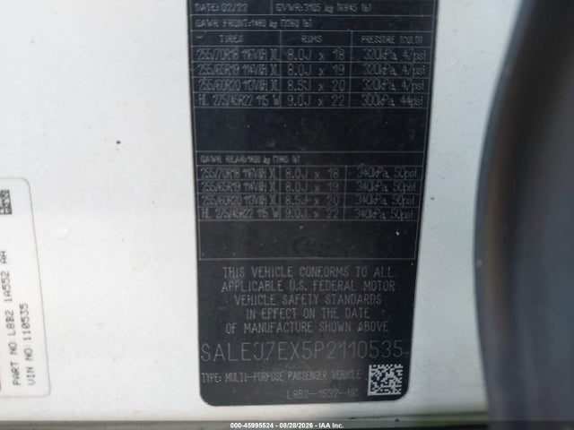 Продажа на аукционе авто 2023 Land Rover Defender 110 S, vin: SALEJ7EX5P2110535, номер лота: 45995524