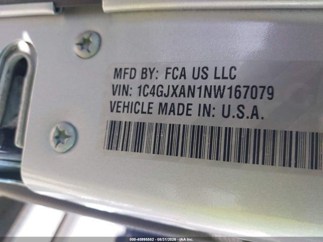 Продаж на аукціоні авто 2022 Jeep Wrangler Sport S 4x4, vin: 1C4GJXAN1NW167079, номер лоту: 45995582