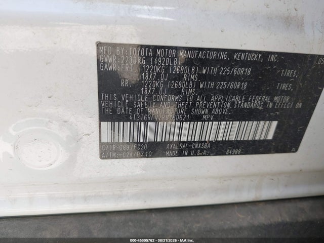 Aukcja sprzedaży 2024 Toyota Rav4 Hybrid Se, vin: 4T3T6RFV2RU160621, numer aukcji: 45995762