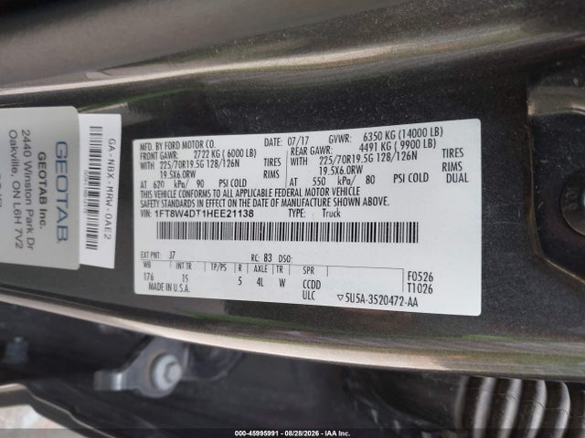 Ford F-450 Xl 2017 1FT8W4DT1HEE21138 Image 9