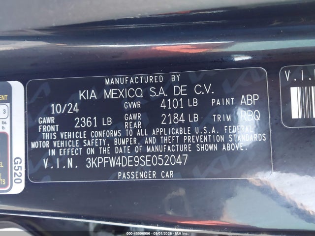 Продаж на аукціоні авто 2025 Kia K4 Gt-line, vin: 3KPFW4DE9SE052047, номер лоту: 45996056