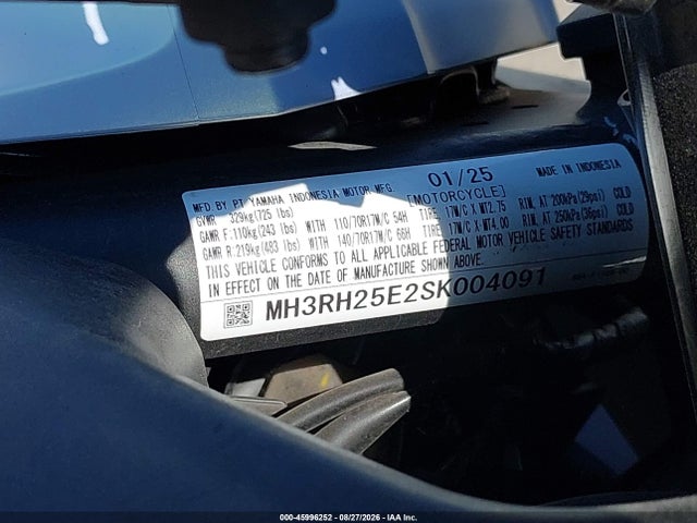 Yamaha Yfz320 A 2025 MH3RH25E2SK004091 Image 10