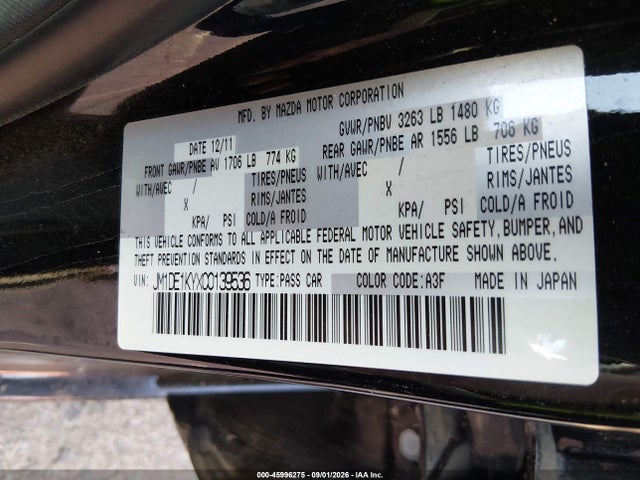 Продаж на аукціоні авто 2012 Mazda Mazda2 Sport, vin: JM1DE1KYXC0139536, номер лоту: 45996275