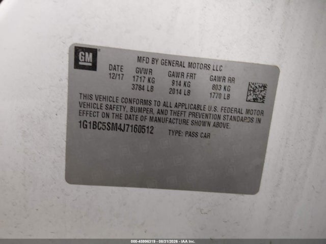 Chevrolet Cruze Ls Auto 2018 1G1BC5SM4J7160512 Image 9