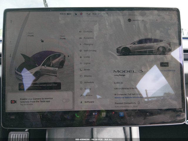 45996390 :رقم المزاد ، 5YJ3E1EA8TF190111 vin ، 2026 Tesla Model 3 Premium Rear-wheel Drive/rear-wheel Drive مزاد بيع