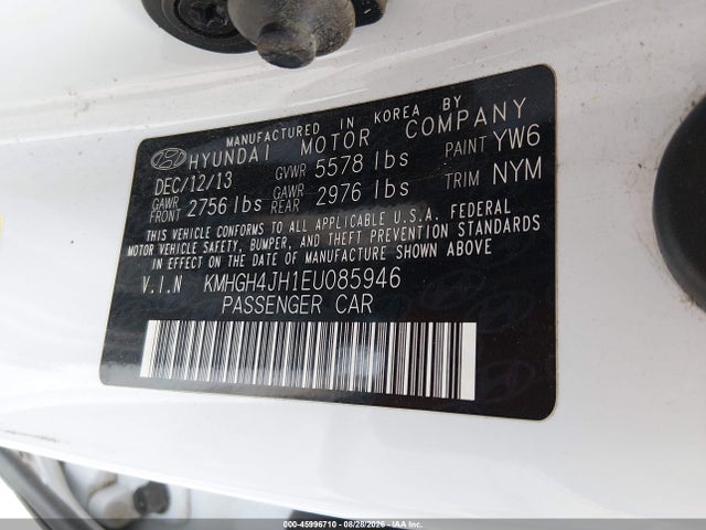45996710 :رقم المزاد ، KMHGH4JH1EU085946 vin ، 2014 Hyundai Equus Signature مزاد بيع
