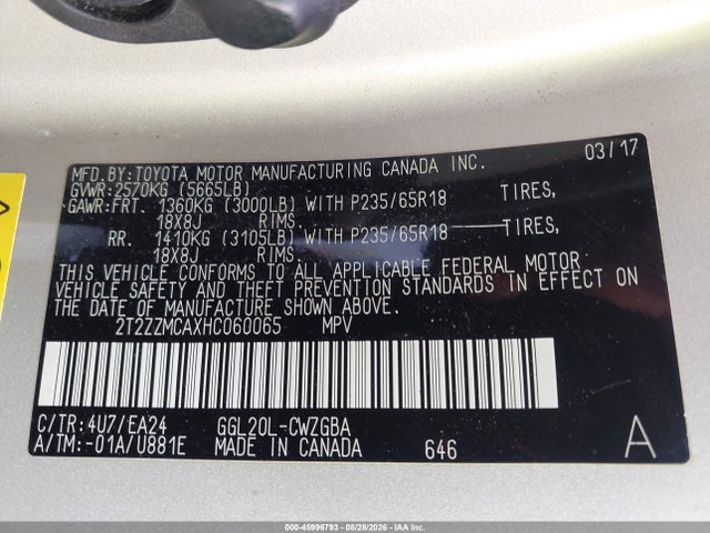 Продаж на аукціоні авто 2017 Lexus Rx 350, vin: 2T2ZZMCAXHC060065, номер лоту: 45996793