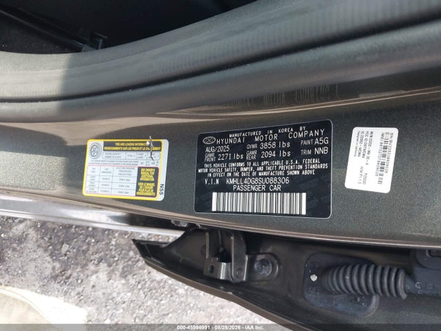 Продаж на аукціоні авто 2025 Hyundai Elantra Se, vin: KMHLL4DG8SU088306, номер лоту: 45996991