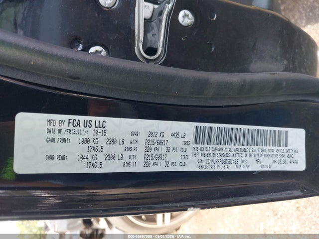 Продаж на аукціоні авто 2016 Jeep Patriot High Altitude Edition, vin: 1C4NJPFA1GD561483, номер лоту: 45997099