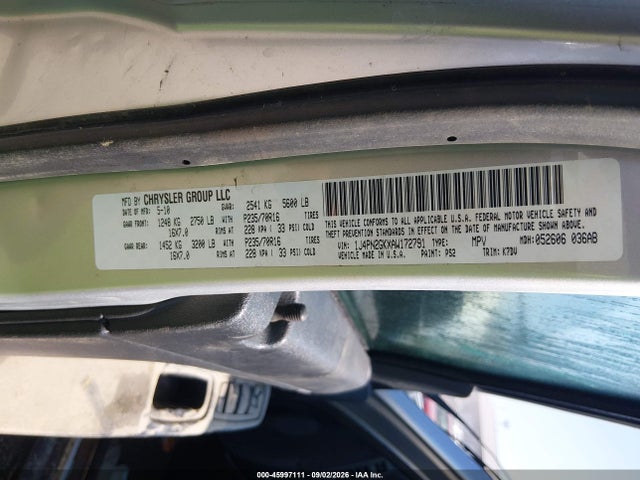 Продажа на аукционе авто 2010 Jeep Liberty Sport, vin: 1J4PN2GKXAW172791, номер лота: 45997111