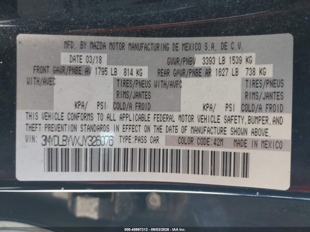 Продаж на аукціоні авто 2018 Toyota Yaris Ia, vin: 3MYDLBYVXJY326076, номер лоту: 45997212