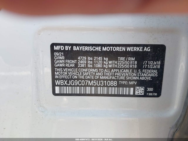 Продажа на аукционе авто 2021 Bmw X1 Xdrive28i, vin: WBXJG9C07M5U31088, номер лота: 45997472