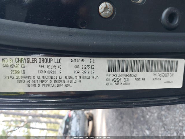 Продаж на аукціоні авто 2011 Dodge Challenger R/t, vin: 2B3CJ5DT4BH542293, номер лоту: 45997718