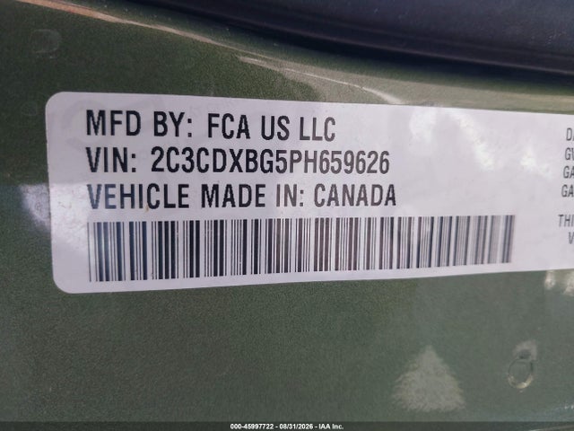 Продажа на аукционе авто 2023 Dodge Charger Sxt, vin: 2C3CDXBG5PH659626, номер лота: 45997722