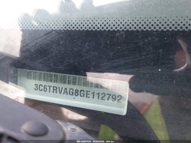 45997824 :رقم المزاد ، 3C6TRVAG8GE112792 vin ، 2016 Ram Promaster 1500 Low Roof مزاد بيع