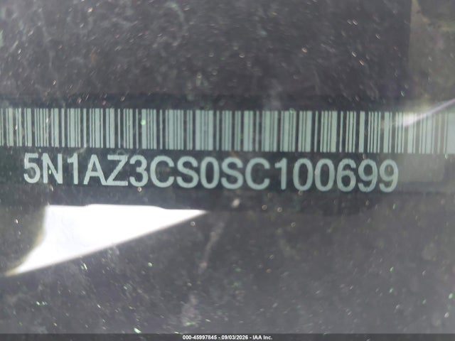 2025 Nissan Murano Sl მანქანა იყიდება აუქციონზე, vin: 5N1AZ3CS0SC100699, აუქციონის ნომერი: 45997845