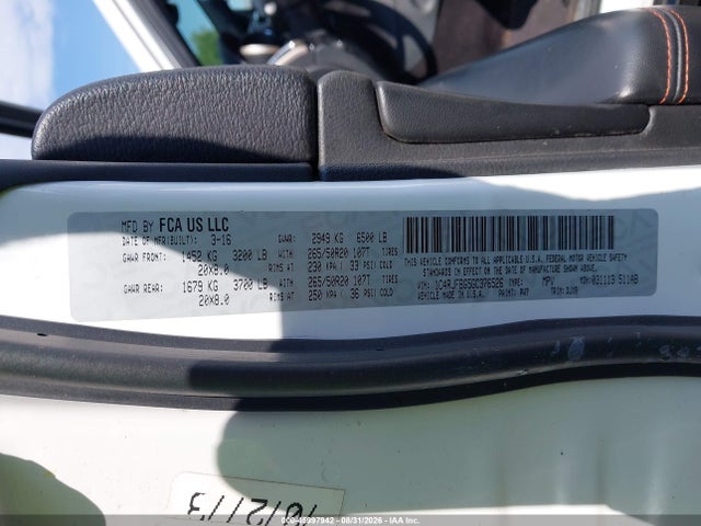 Продажа на аукционе авто 2016 Jeep Grand Cherokee Limited 75th Anniversary, vin: 1C4RJFBG5GC376526, номер лота: 45997942
