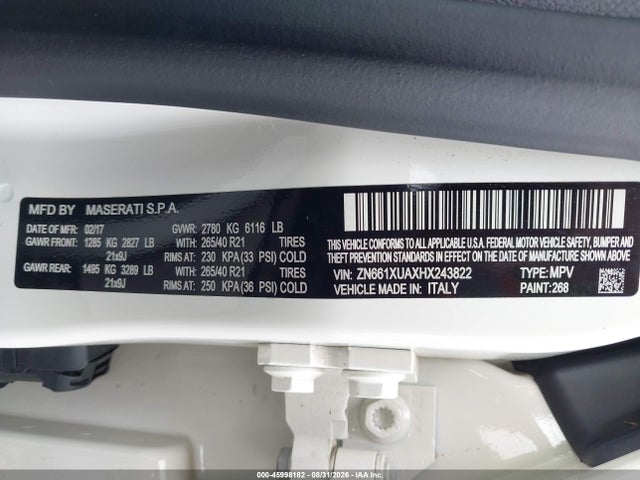 Maserati Levante 2017 ZN661XUAXHX243822 Image 9