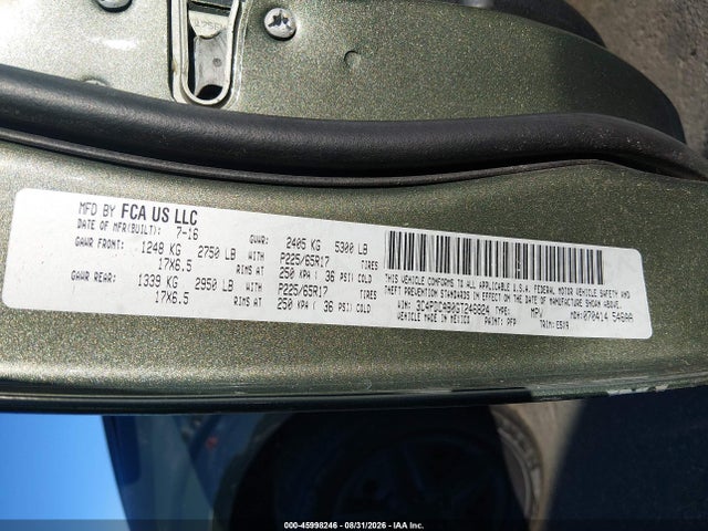 Продаж на аукціоні авто 2016 Dodge Journey Se, vin: 3C4PDCAB0GT246824, номер лоту: 45998246