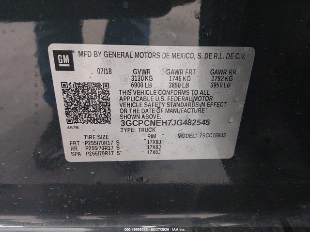 3GCPCNEH7JG482545 Chevrolet Silverado 1500 Wt