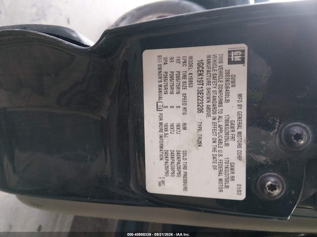 45998339 :رقم المزاد ، 1GCEK19T13E223206 vin ، 2003 Chevrolet Silverado 1500 Lt مزاد بيع