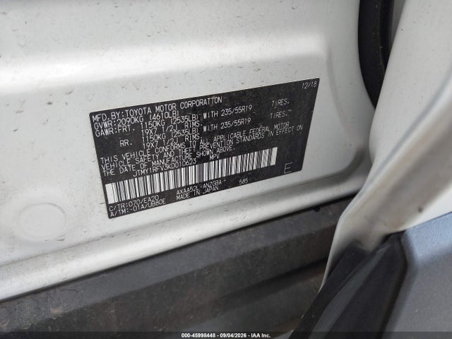 Toyota Rav4 Limited 2019 JTMY1RFV3KD010623 Image 9