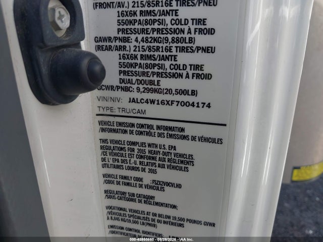 Isuzu Npr Dsl Reg At 2015 JALC4W16XF7004174 Image 8
