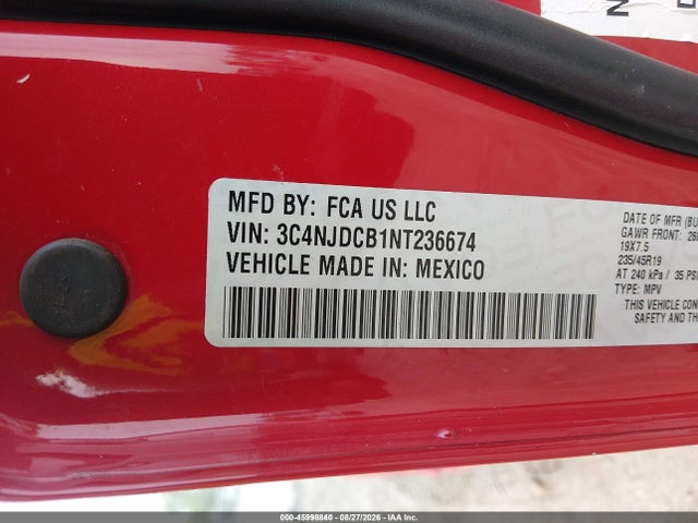 Jeep Compass (red) Edition 4x4 2022 3C4NJDCB1NT236674 Image 9