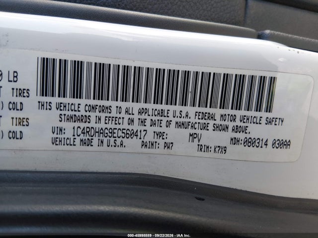 Dodge Durango Sxt 2014 1C4RDHAG9EC560417 Image 9