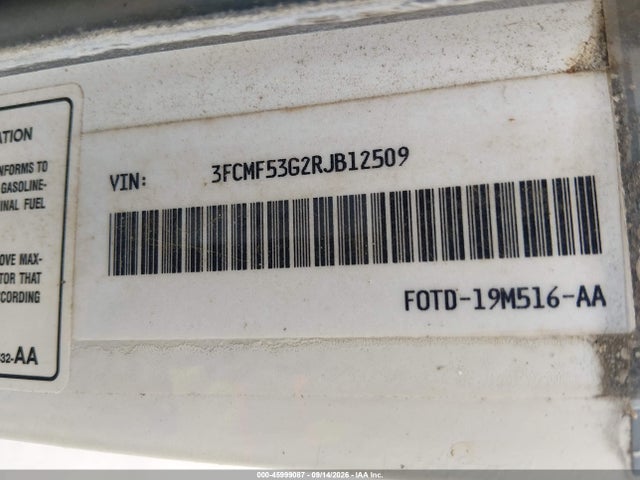 45999087 :رقم المزاد ، 3FCMF53G2RJB12509 vin ، 1994 Ford F530 Super Duty مزاد بيع