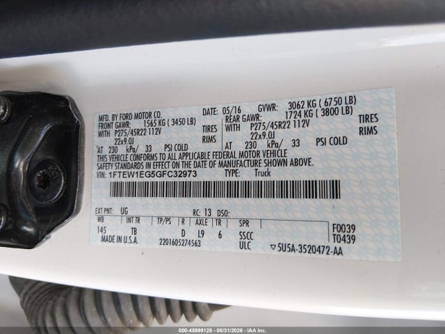 1FTEW1EG5GFC32973 Ford F-150 Limited